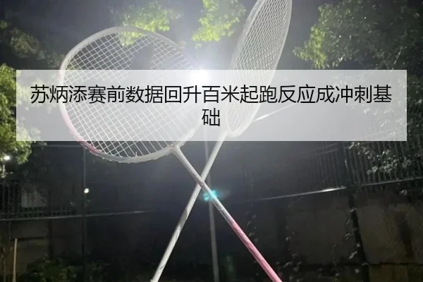 苏炳添赛前数据回升百米起跑反应成冲刺基础